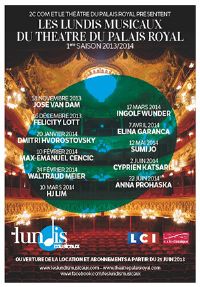 Les Lundis Musicaux – Concerts classiques. Du 18 novembre au 22 juin 2013 à Paris01. Paris. 